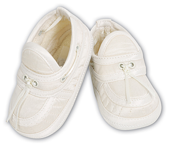 Sarah Louse Boys Ivory Christening Shoes 004411GP