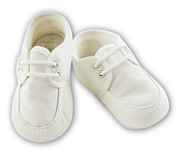 Sarah Louise Boys ivory Linen Shoe 004490GP