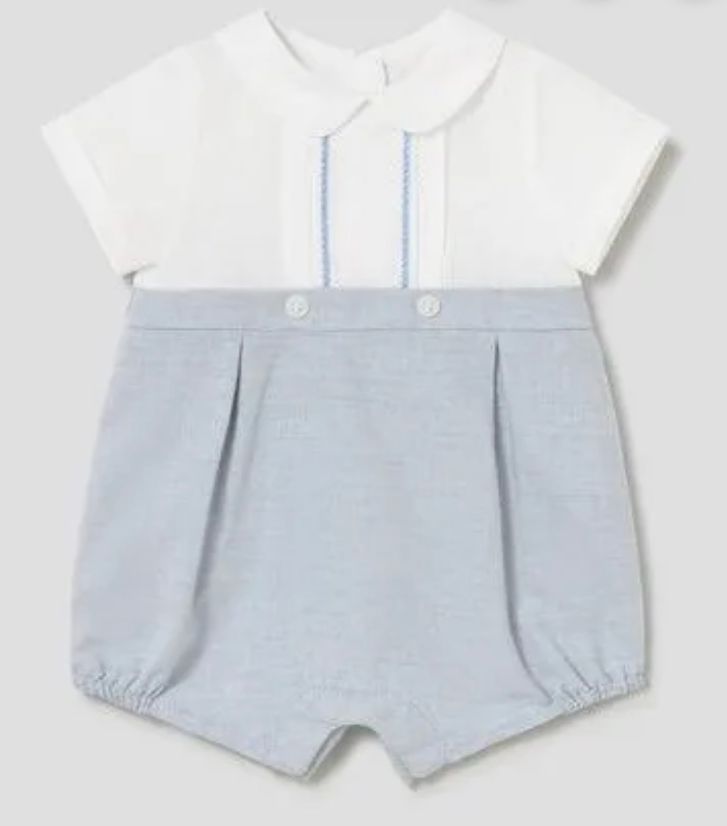 Mayoral -a- A A Baby Blue Romper 1604