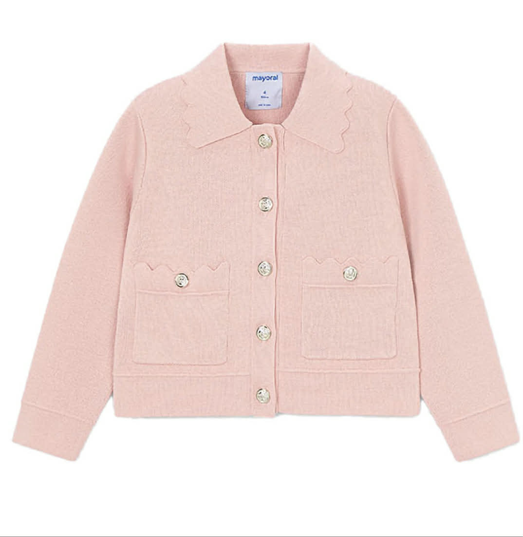 Mayoral -a- A A Blush Pink Knitted Jacket 3450P