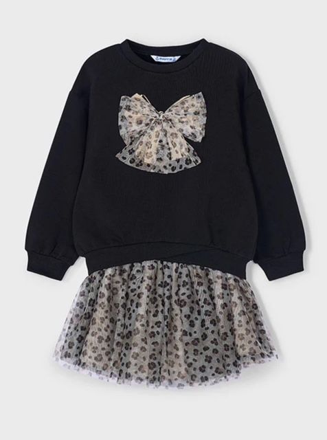 Mayoral -a- A Beige Black Bow Two piece 4936
