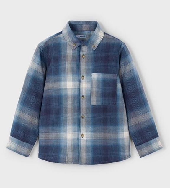 Mayoral -c- Teal Check Shirt 4127