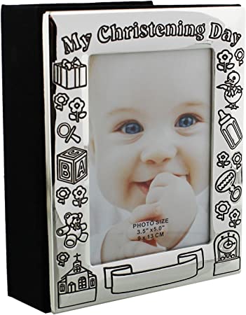 A BBs -a- Silver Plated Christening Frame & Album 8887
