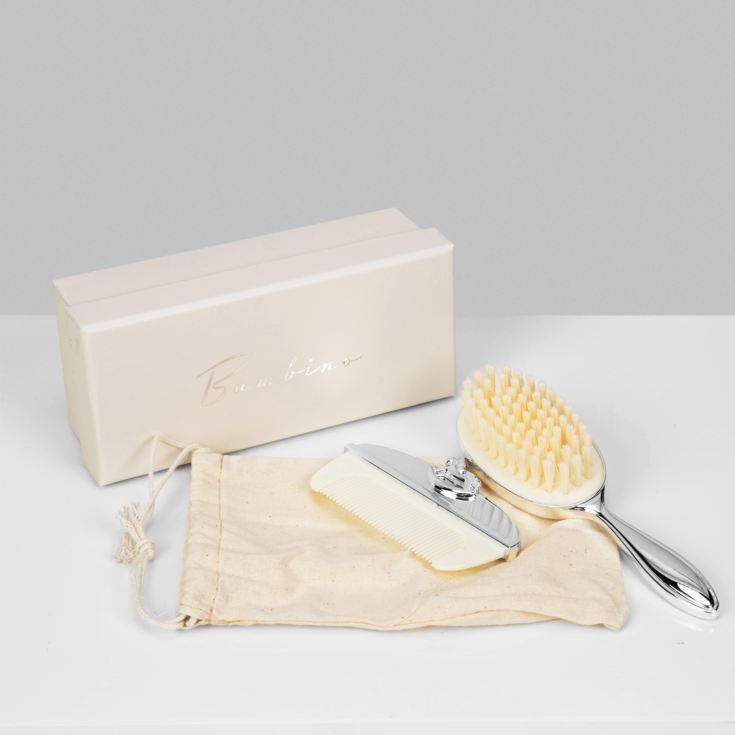A BBs -a- Bambino Silver Plated Rocking horse Brush & Comb set  CG868