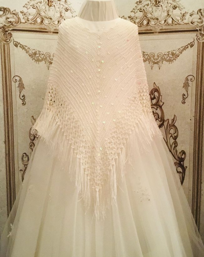 Sarah Louise ivory sequin Shawl